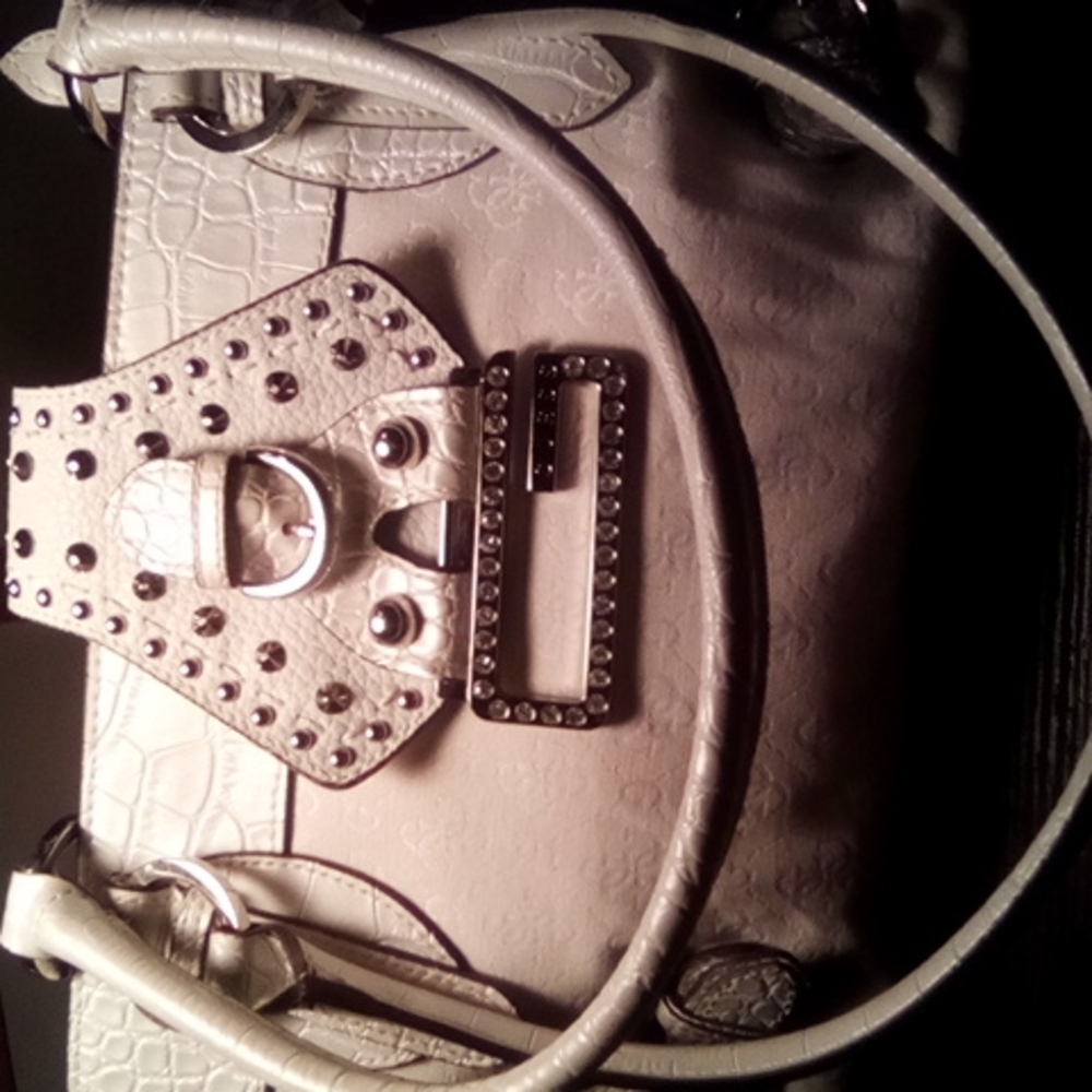 White Crocodile (like) Handbag/Purse